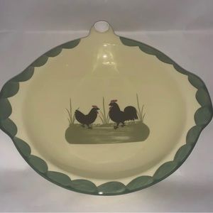 Set of 2 Zeller Fayencerie Porridge Bowls - vintage Germany - Cock and Hen.